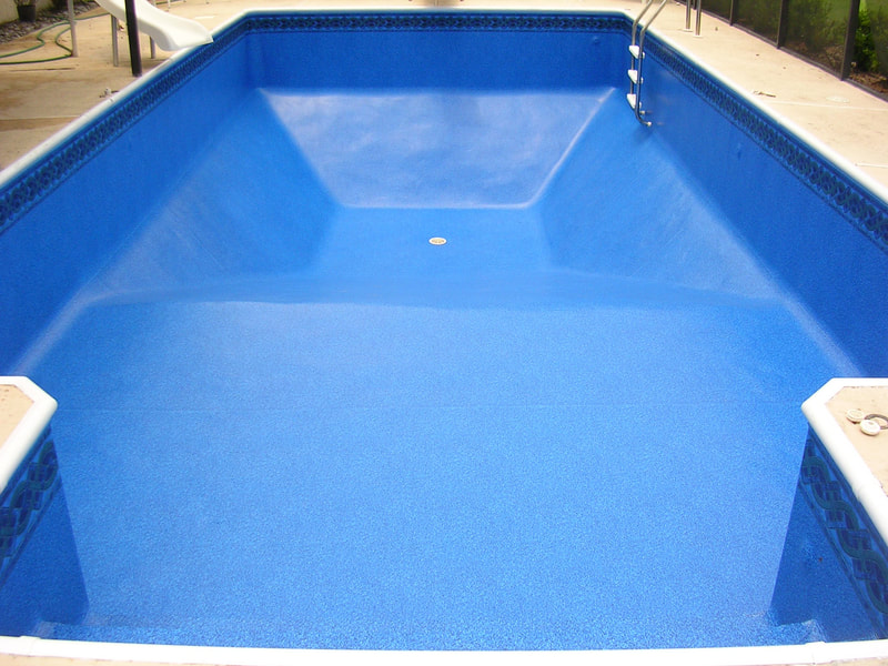 A Pool After Cleaning Filled With Clear Water